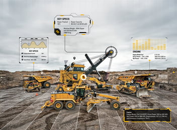 CAT equipment showing key specs